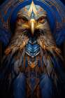 Eagle symbol in ancient Egypt. AI Generated. Art Print
